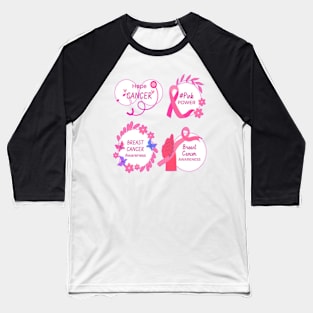 In October We Wear Pink Breast Cancer Awareness Survivor Baseball T-Shirt